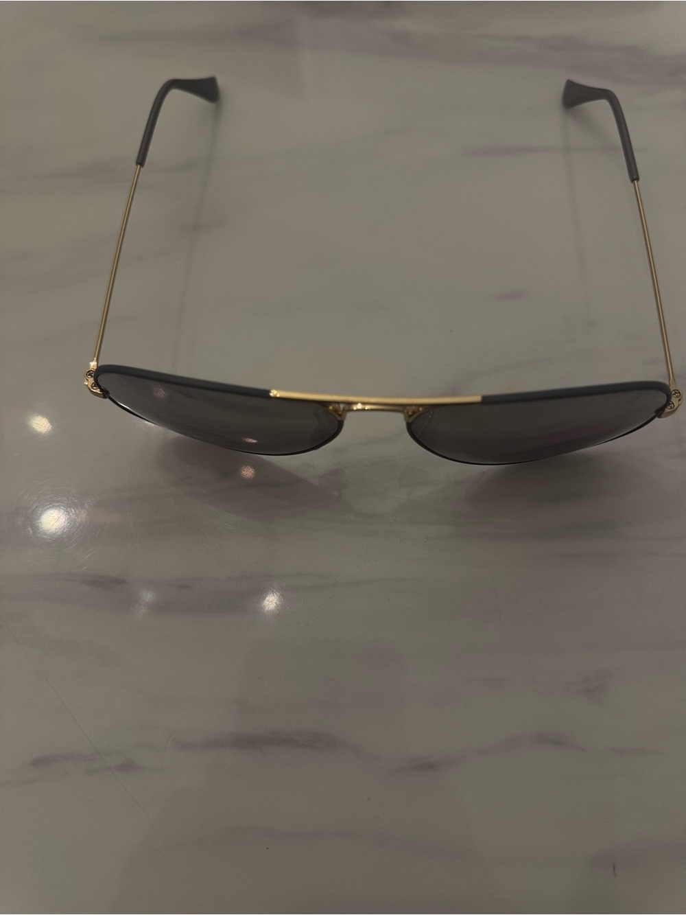 Ray-Ban Aviator Sunglasses - Gold Frame with Silver Lenses - Picture 7 of 9